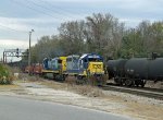 CSX 6106 & 7531 lead a train out of Bennett Yard